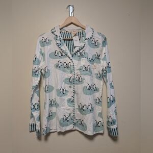 munki munki Striped Penguin Pajama Top